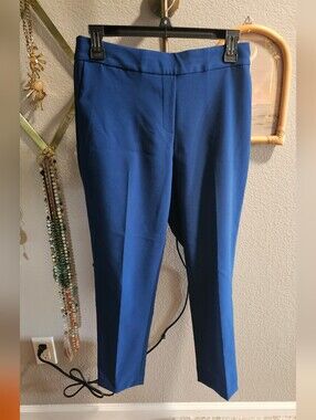 DKNY Cropped Work Pqnt Blue